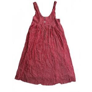 Red and White Striped Sleeveless Vintage Dress